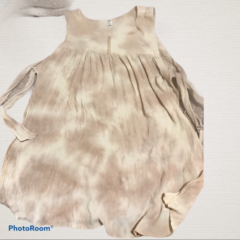 Free People Blush Tie Dye Set with Open side Tunic